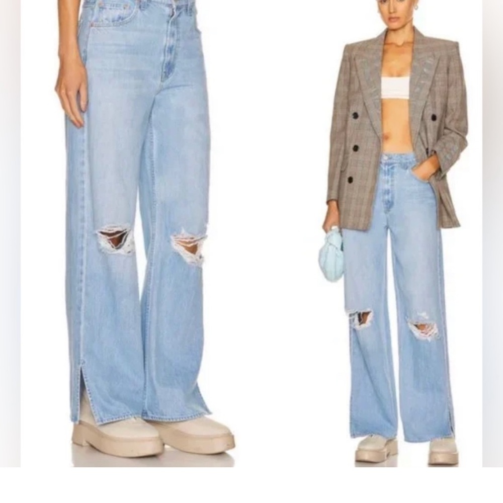 Mother Snacks Wide-Leg Jeans
